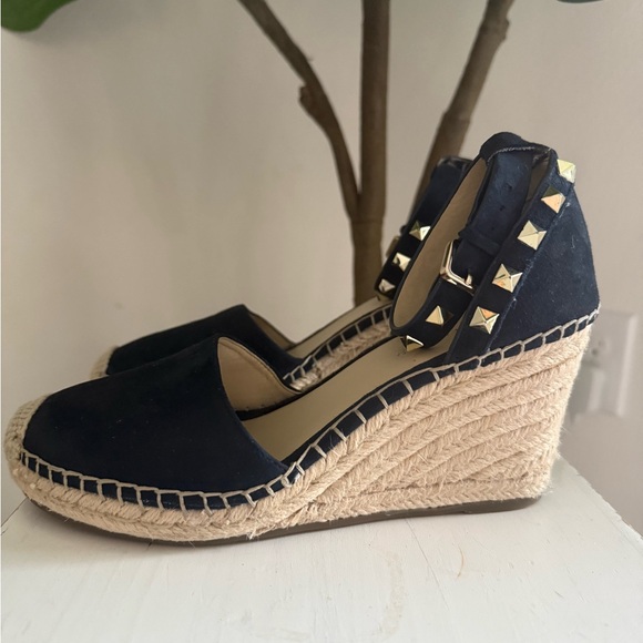 Marc Fisher Navy Blue Espadrilles with Ankle Strap - Picture 5 of 10